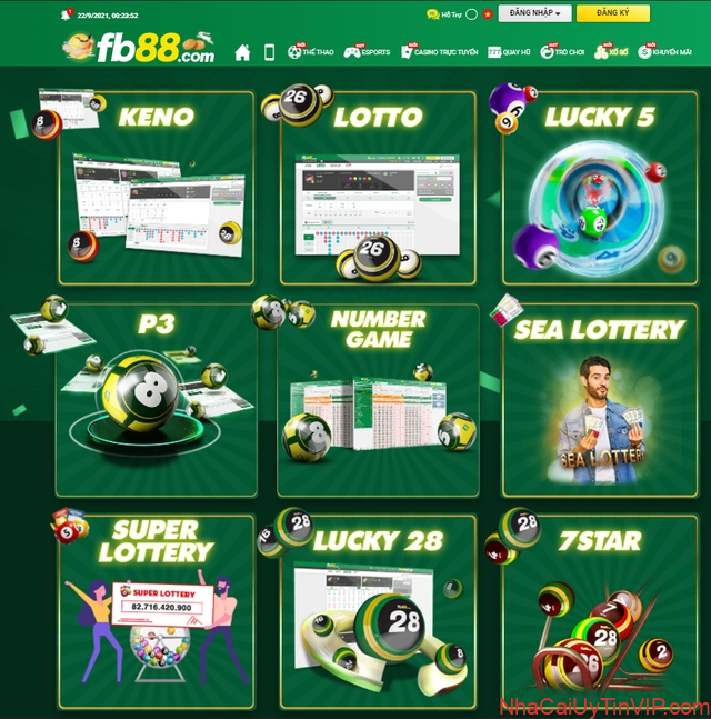 Xổ số trúng thưởng FB88 Lottery thắng tiền thật online dễ trúng